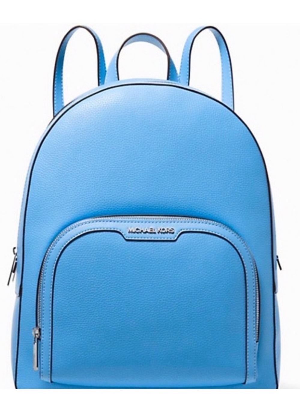 Michael Kors Light Blue Pebbled Leather Backpack